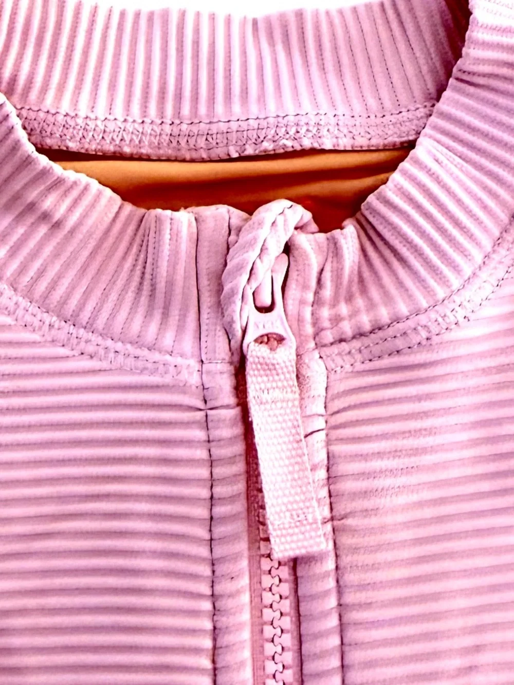 Crewcuts Ribbed UPF  Long Sleeve Rashguard Swimsuit Pale Pink SO PRETTY!!